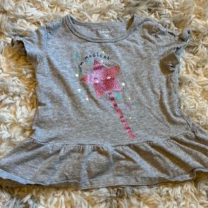 Carters “I’m Magical” Peplum Gray T-Shirt 3T